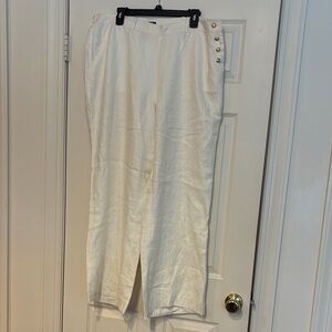Ralph Lauren White Linen Top with Green Label